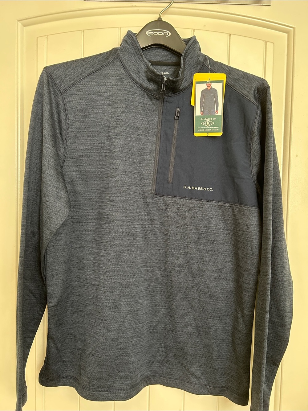 G.H. Bass & Co. Men's Navy Heather Quarter-Zip Shirt Jacket